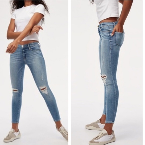 Frame Denim Denim - FRAME Le Skinny de Jeanne Mid Rise Skinny Jeans in WESTWELL BLUE SIZE 26 NWT